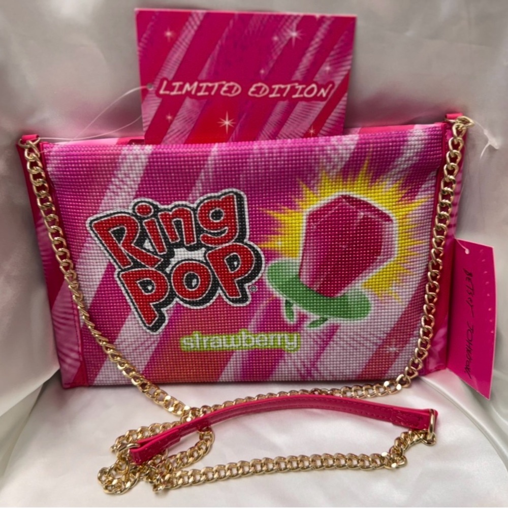 NWT Betsey Johnson x Ring Pop Bright Pink Crossbody bag Limited Edition - Picture 2 of 12